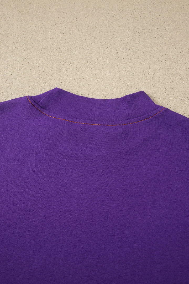 Light Grey Reversible Contrast-Stitched T-Shirt