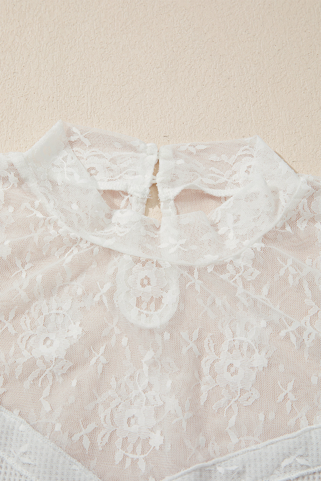 Jet Stream Lace Mesh Long Sleeve Top