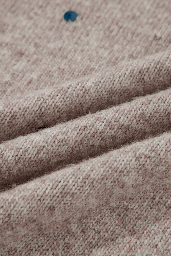 Gray Morn Contrast Colored Dot Detail Drop Shoulder Sweater