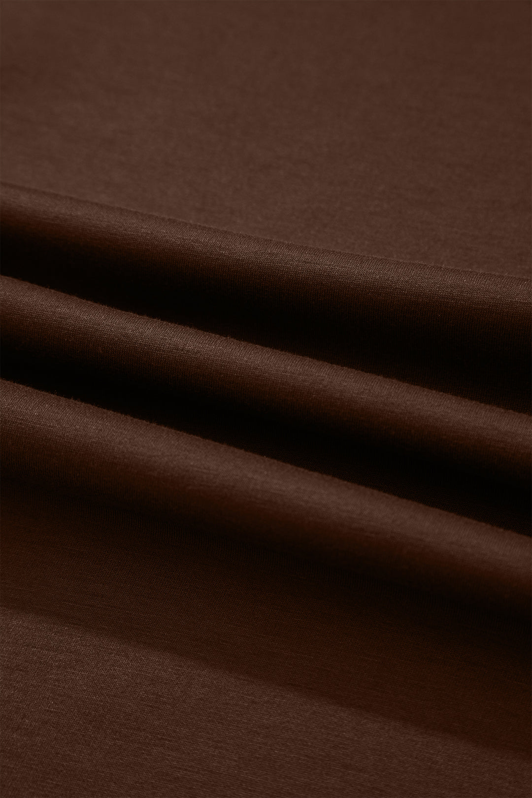 Red Sandalwood Solid Color Long T Shirt Dress with Slits