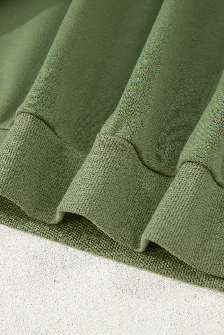 Felitina Patchwork Zip Collar Pullover