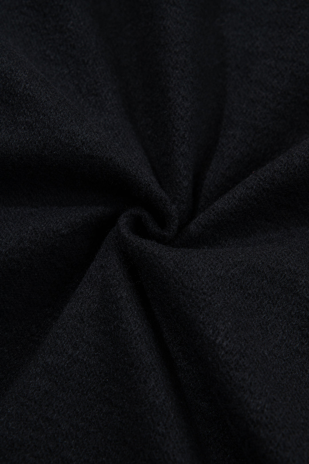 Black Solid Color Oversized Mock Neck Sweatshirt
