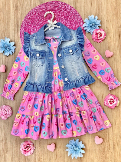 Sweethearts Conversational Hearts Vest and Dress Set