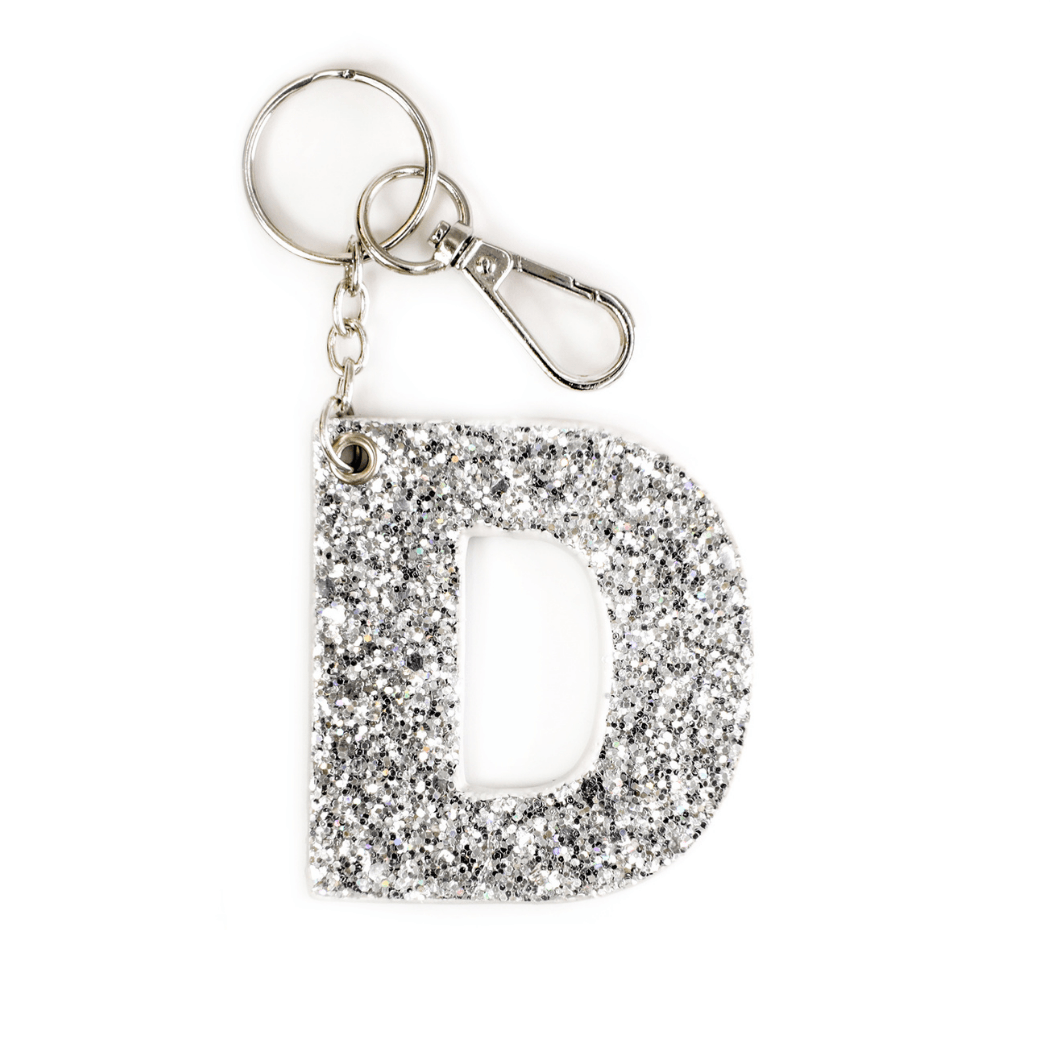 Kendall Glitter Initial Keychain - Final Sale