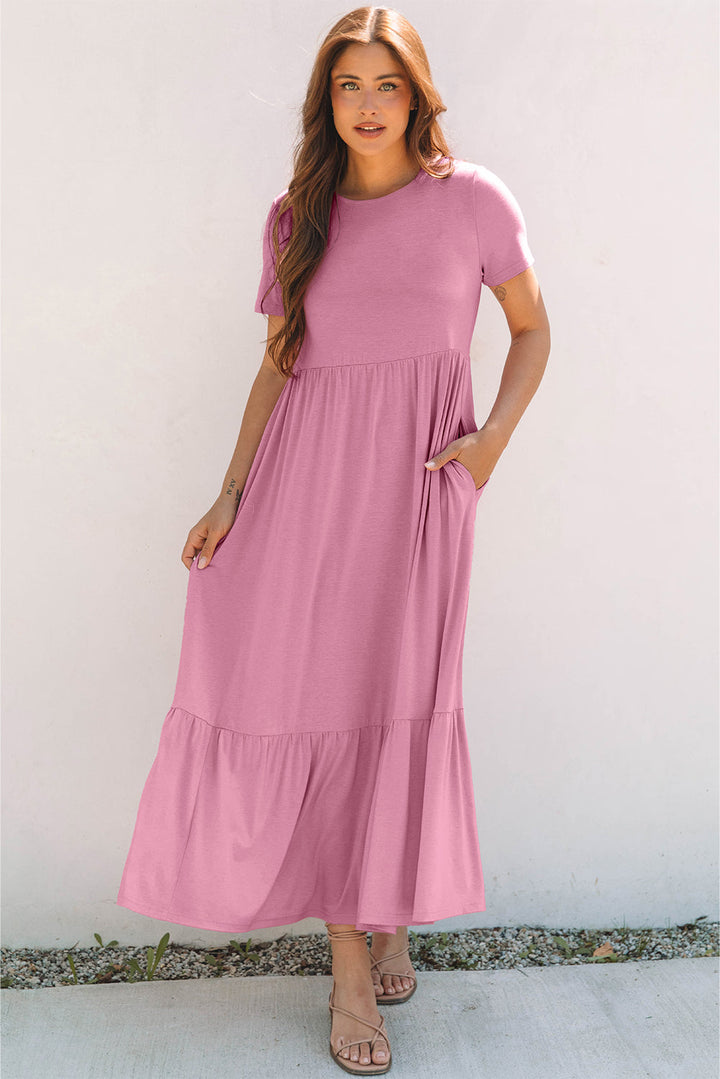 Nala T-shirt High Waist Pocketed Long Dress