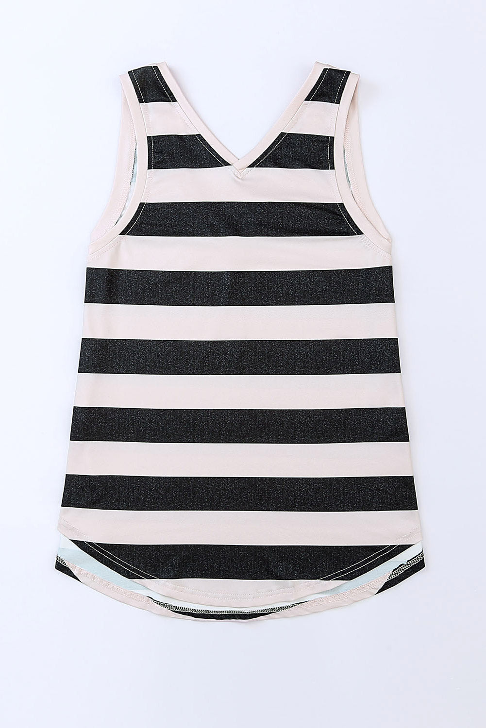 Striped V Neck Tank Top