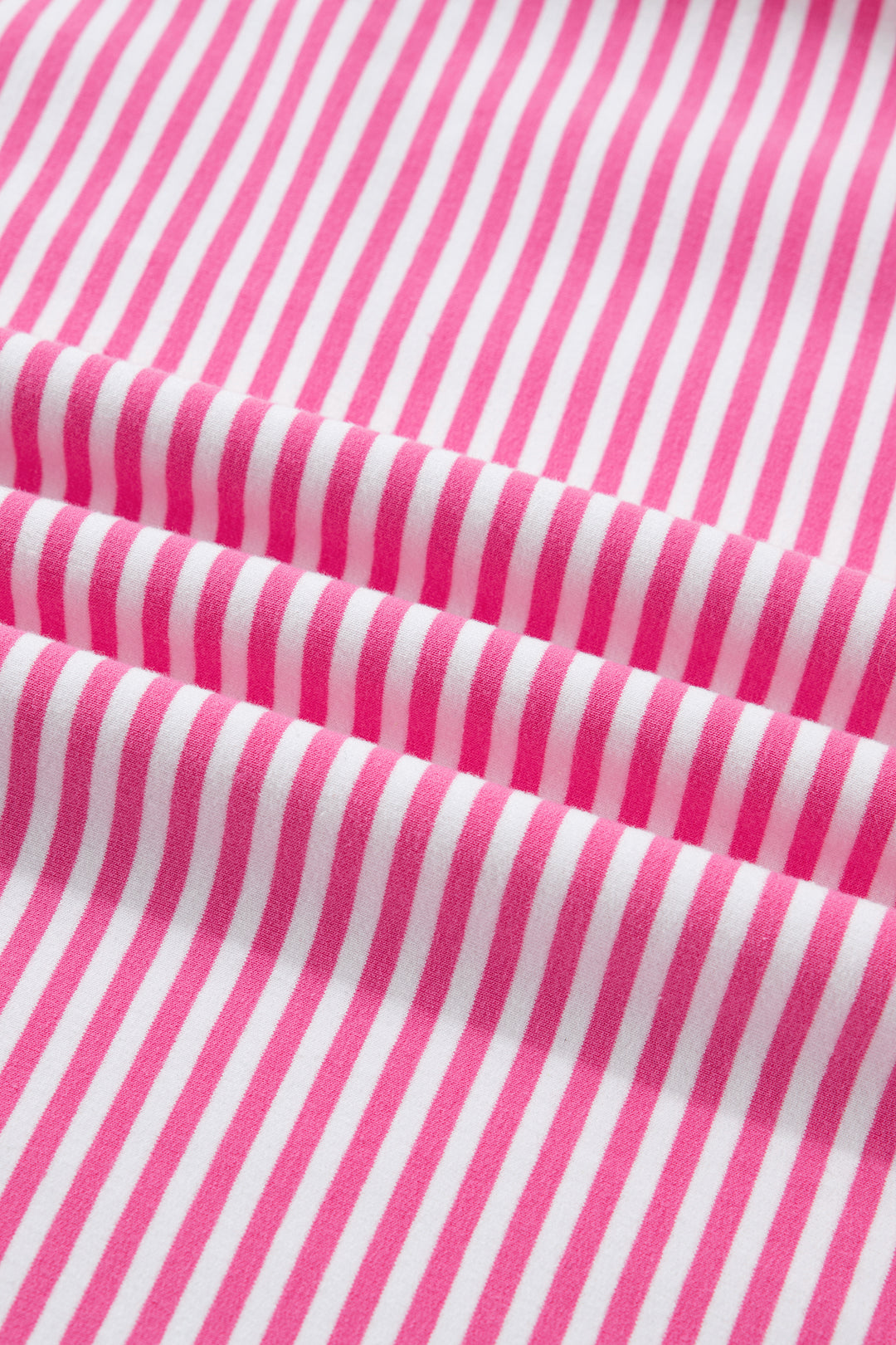Pink Stripe Oversize Mock Neck Sweatshirt and Shorts Set