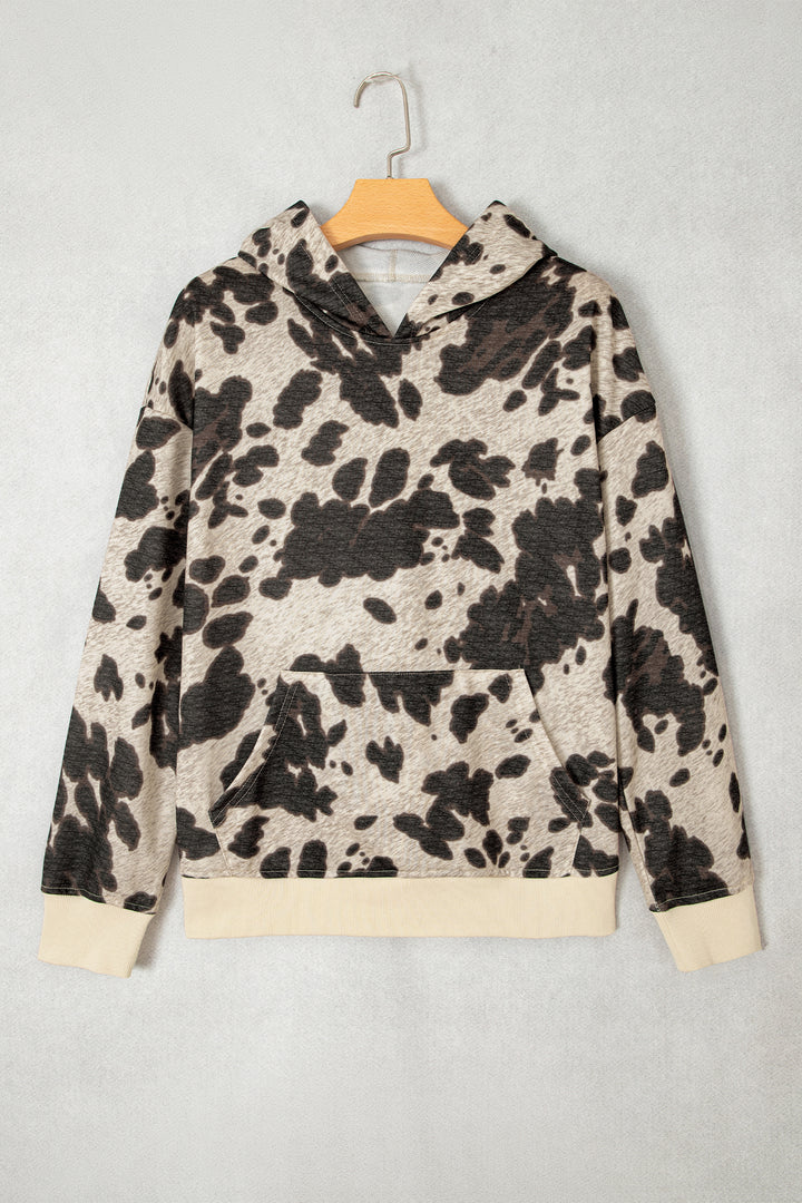 Multicolour Western Print Long Sleeve Pocket Regular Fit Hoodie