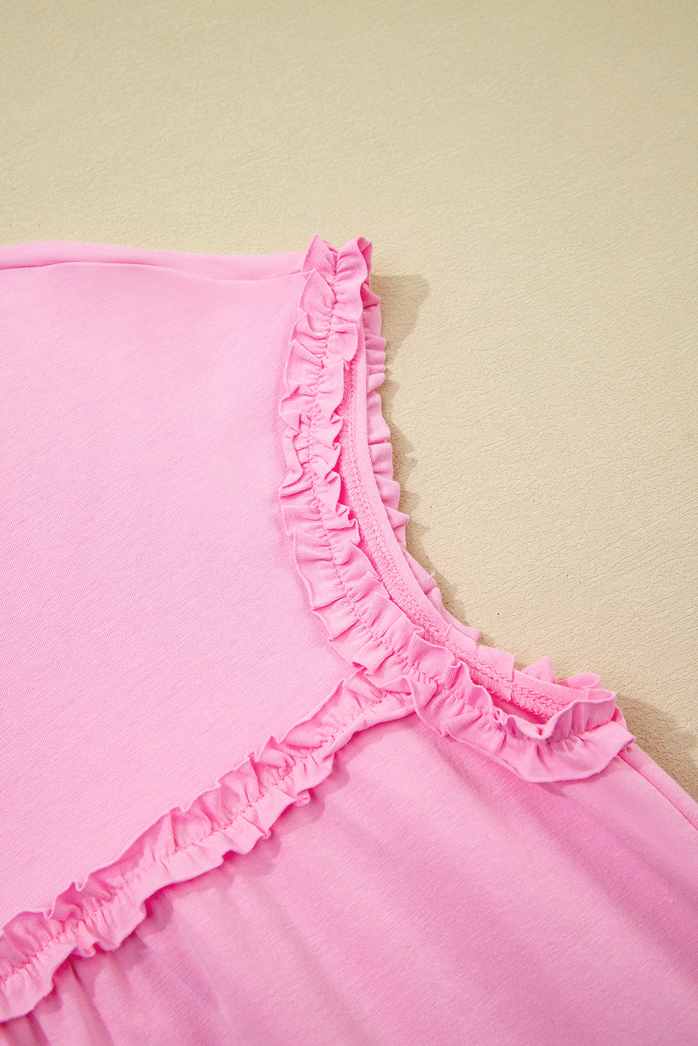 Keily Frilled Trim Loose Fit Mini Dress