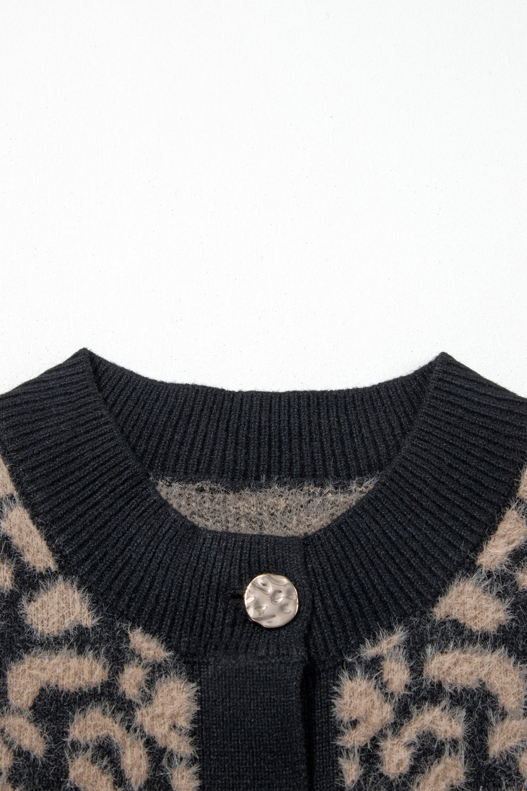 Pink Leopard Print Knit Sleeveless Regular Wash Sweater Vest