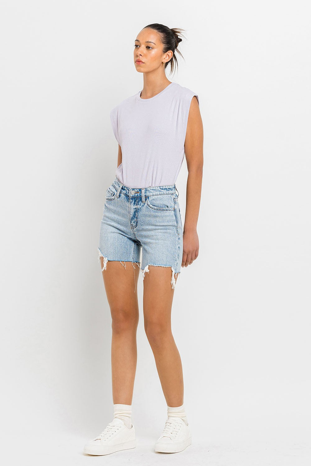 Vervet by Flying Monkey High Rise Denim Shorts