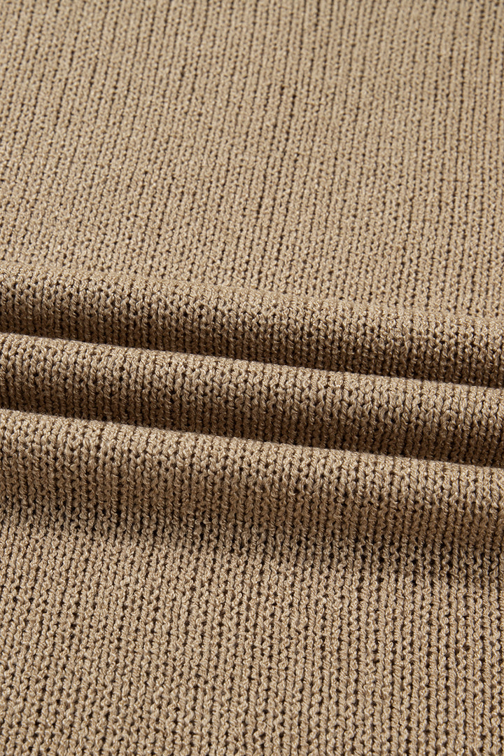 Pale Khaki Oversize Drop Shoulder Slouchy Sweater Dress