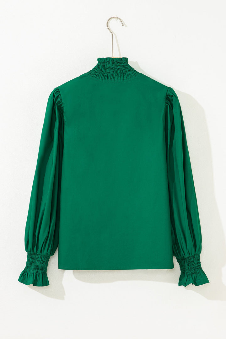 Everly Flounce Sleeve Trim Blouse