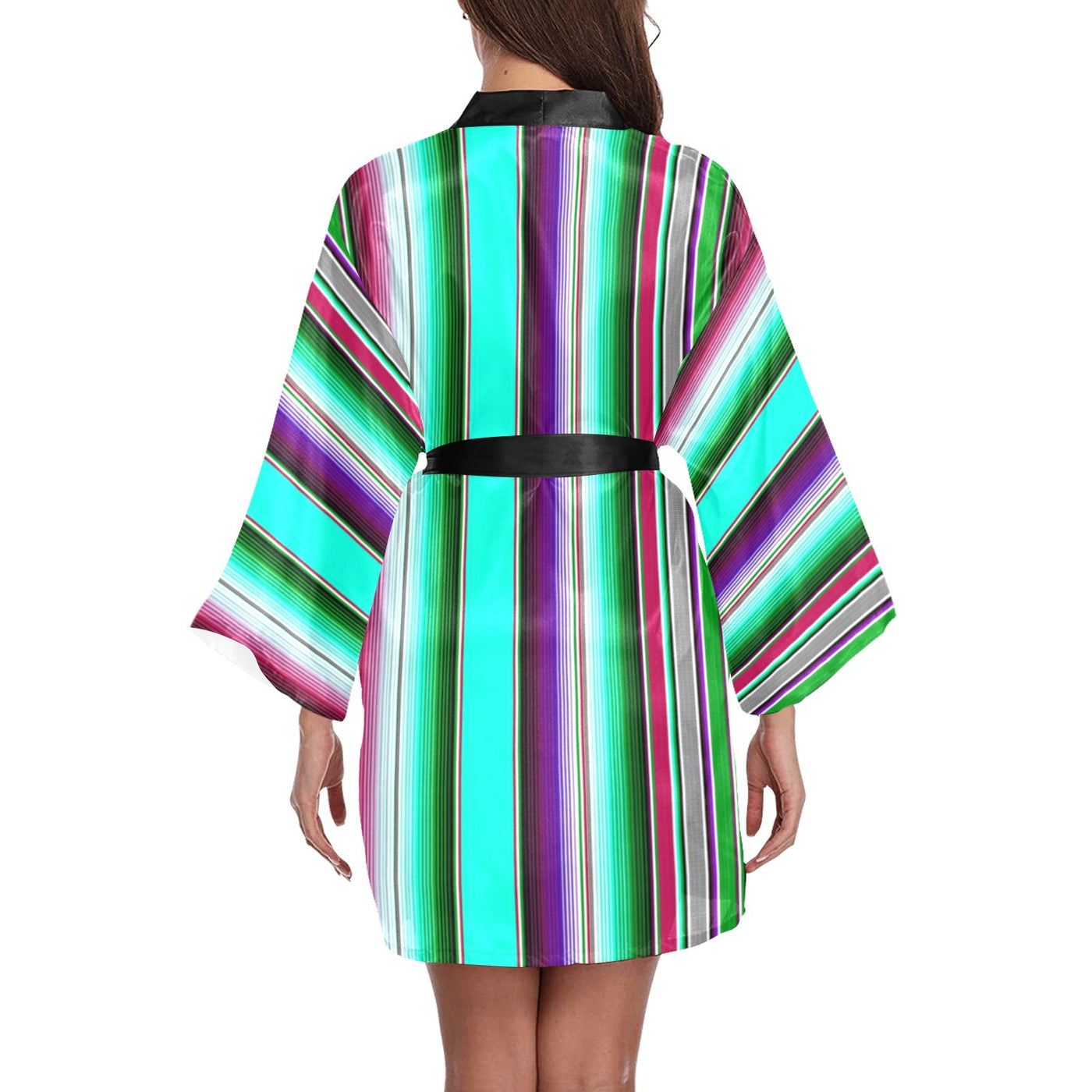 Turquoise Serape Women's Lounge Kimono Robe