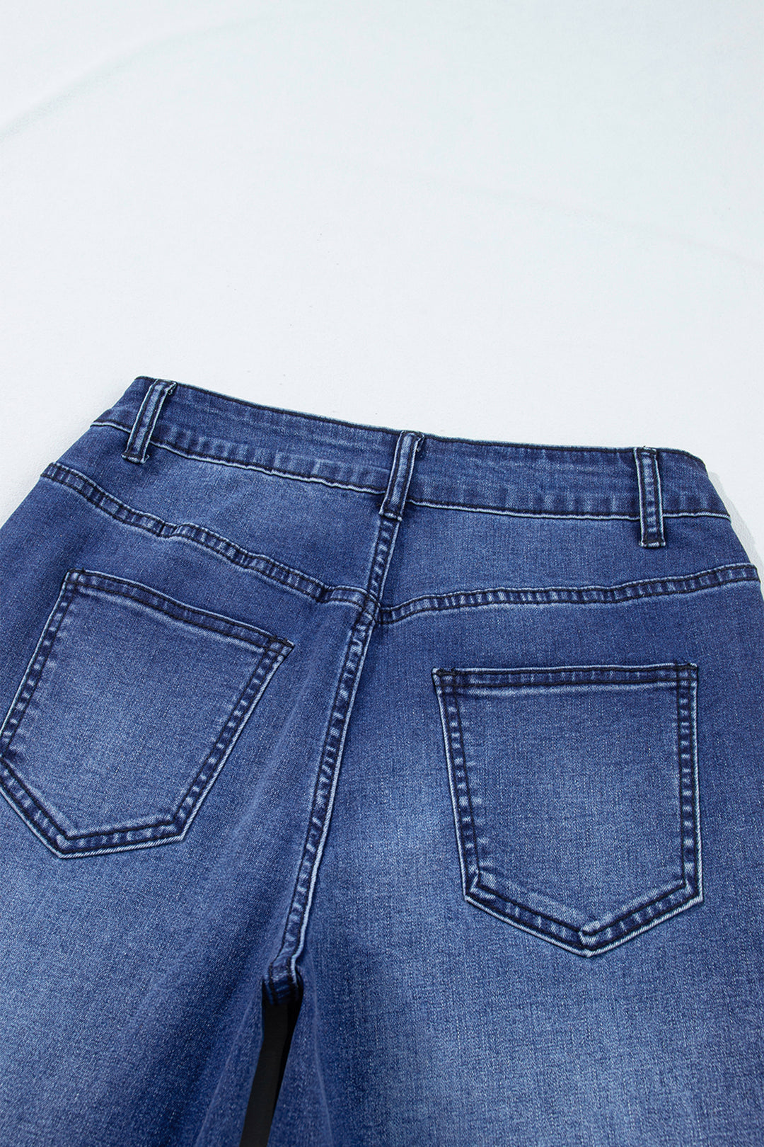 Black Studded Detail Straight Leg Casual Loose Jeans