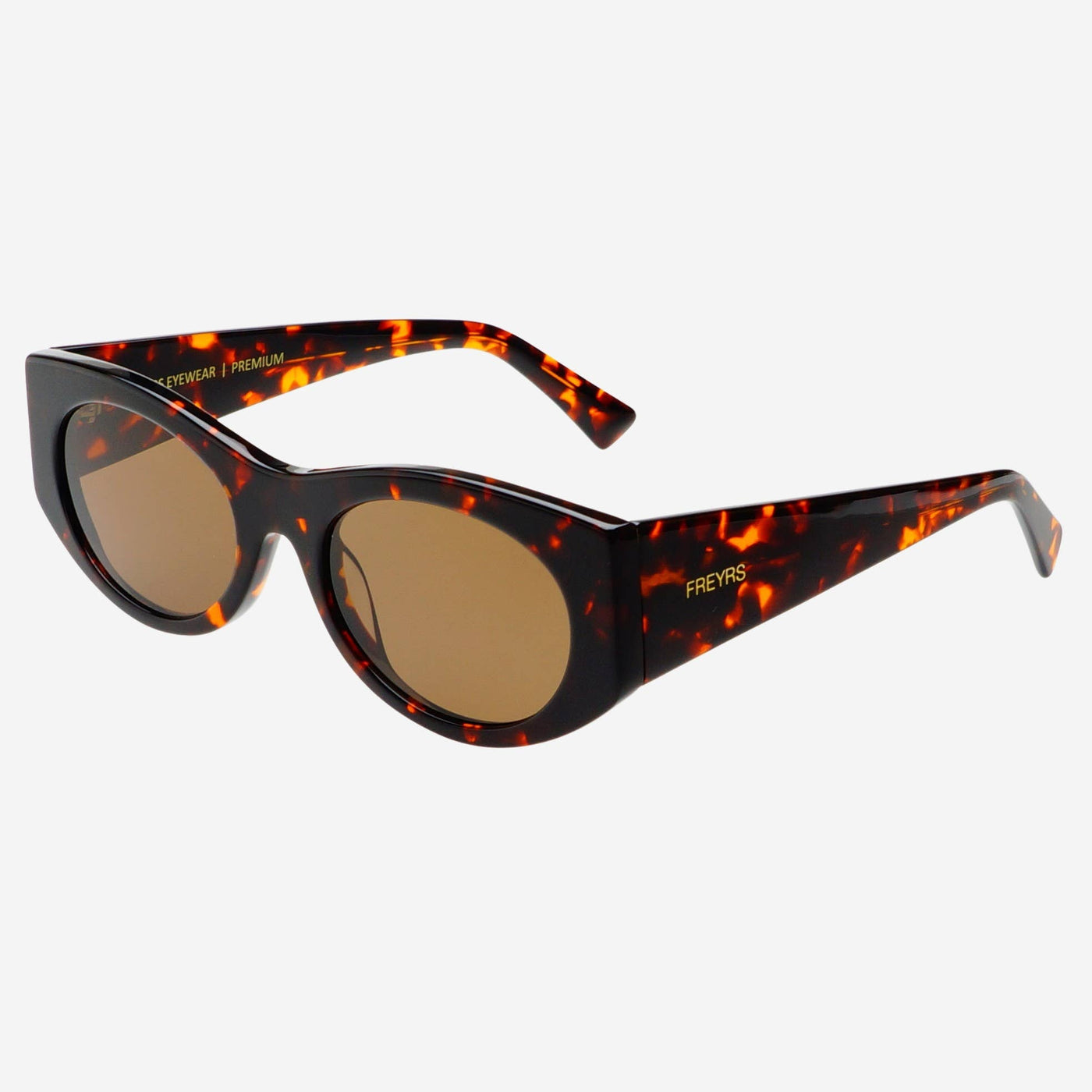 FREYRS Layla Acetate Oval Sunglasses Brown Tortoise