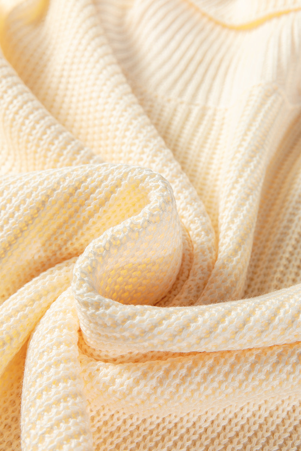 Jet Stream Plain Knit Casual Turtleneck Short Sleeve Tunic Sweater with Pockets