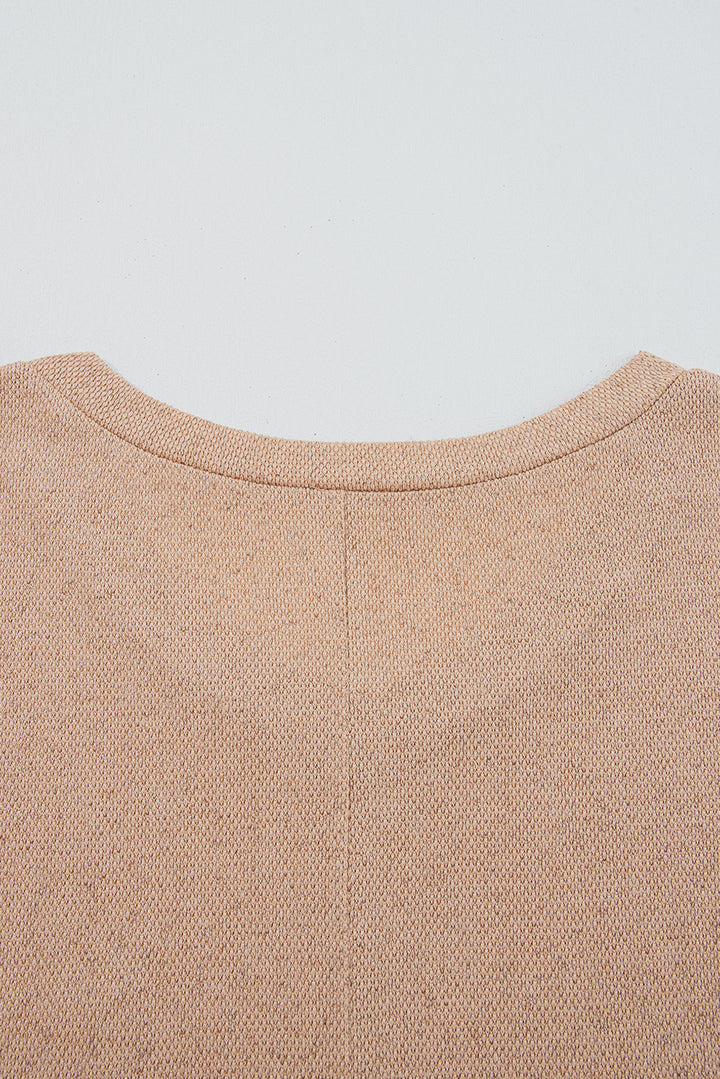 Parchment Plus Size Drop Shoulder Knit Tunic Top