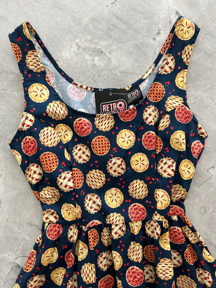 Cherry Pie Shorter Length Fit & Flare Dress - Small only