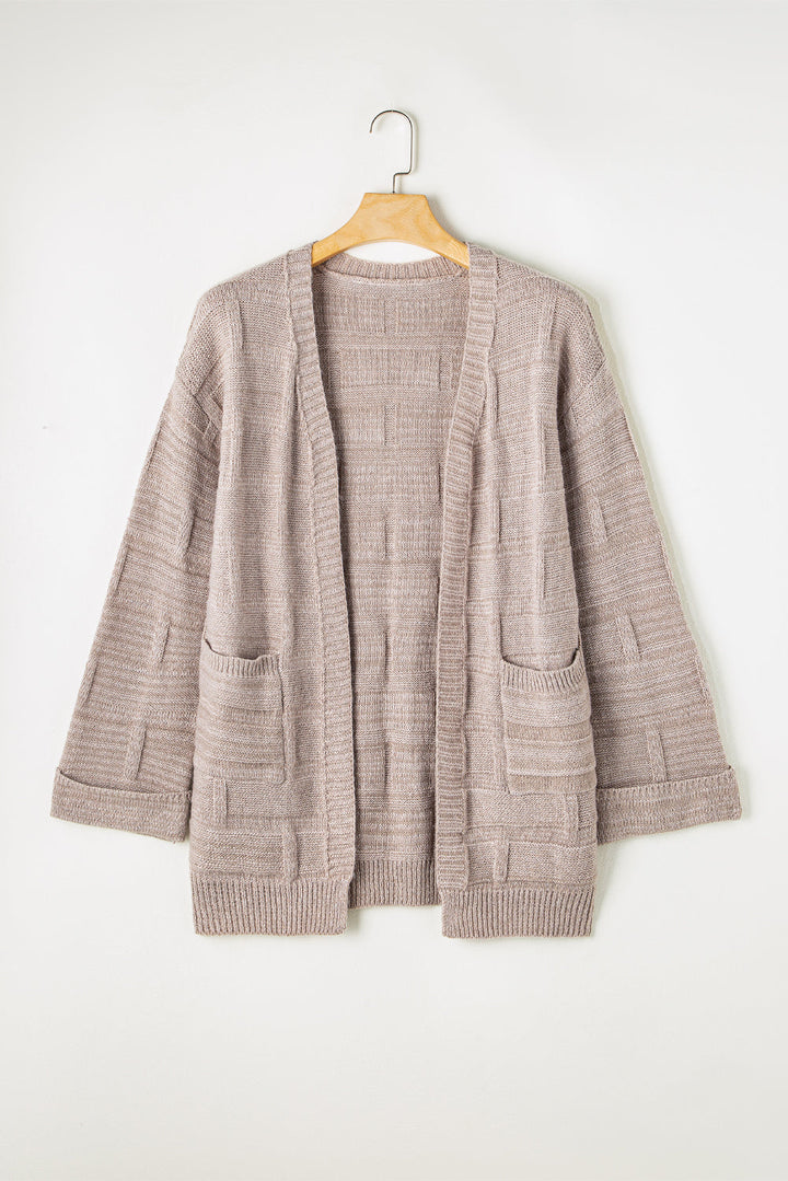 Athena Knit Open Front Chic Cardigan with Pockets