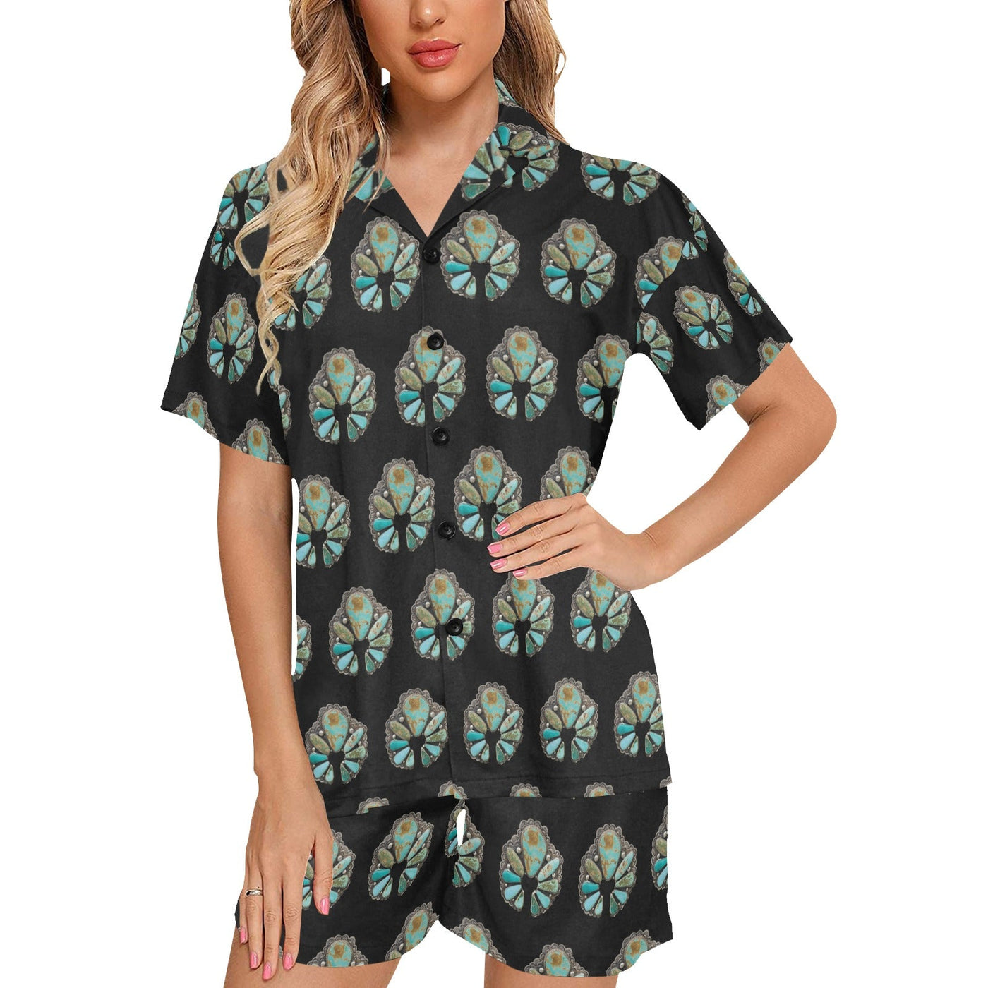 Turquoise Naja Women's Pajama Set