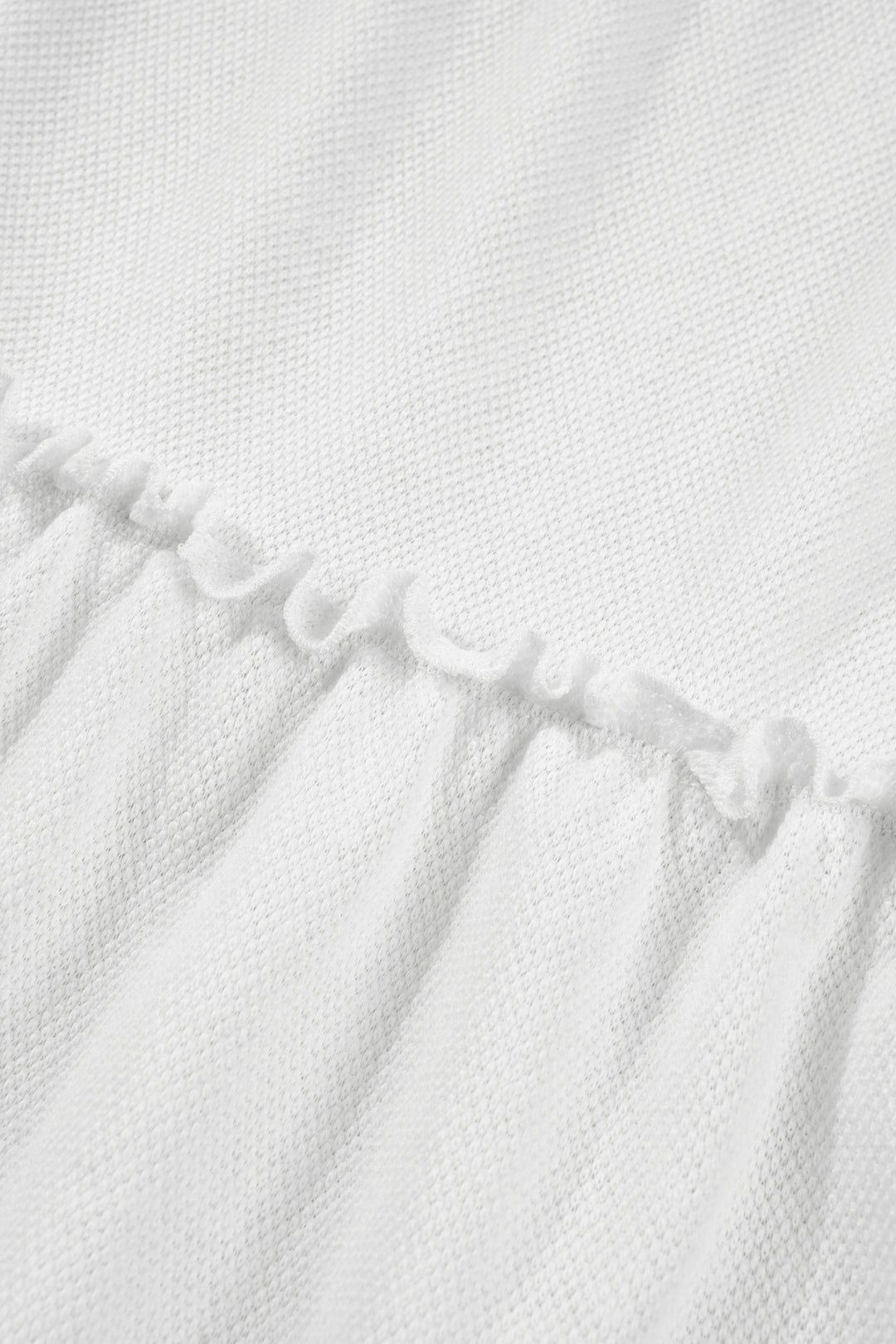 White Tiered Frill Trim A-line Tank Top