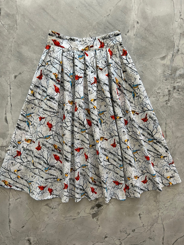 Birds on Birch Trees Doris Skirt
