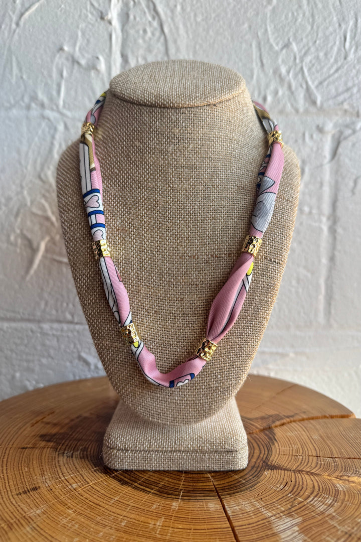 GEMELLI | BANDANA SCARF NECKLACE - BLUSH BELLE