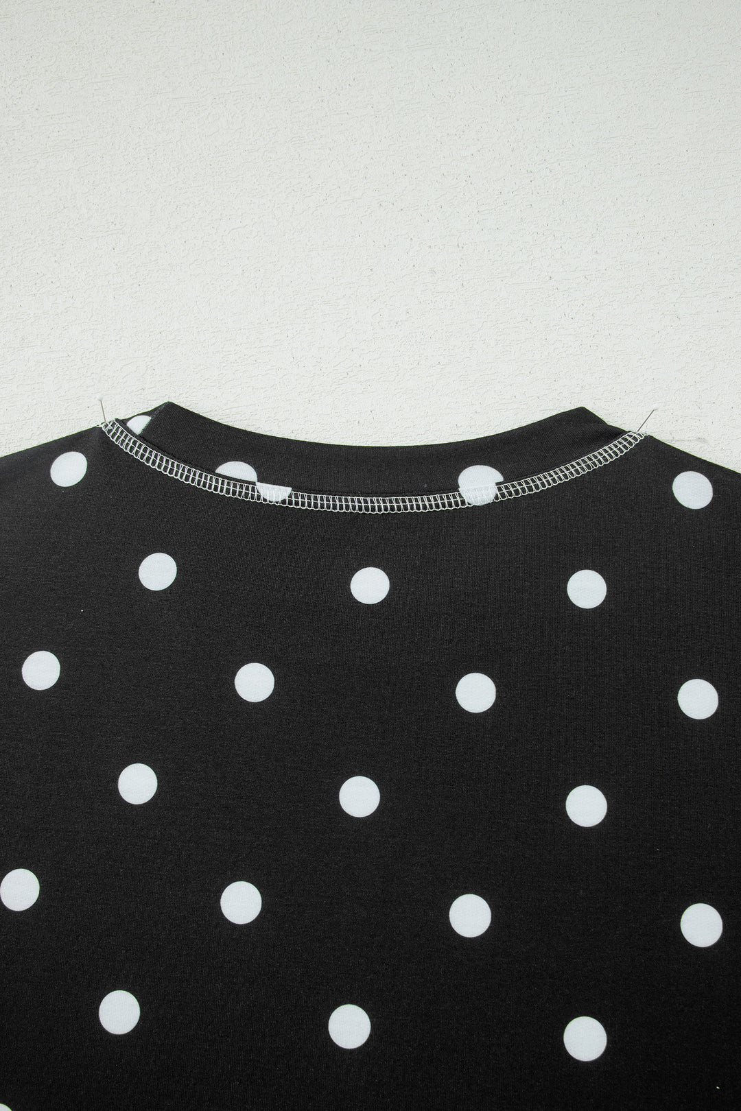 Yellow Exposed Seam Detail Polka Dot Loose Tee Drawstring Shorts Set