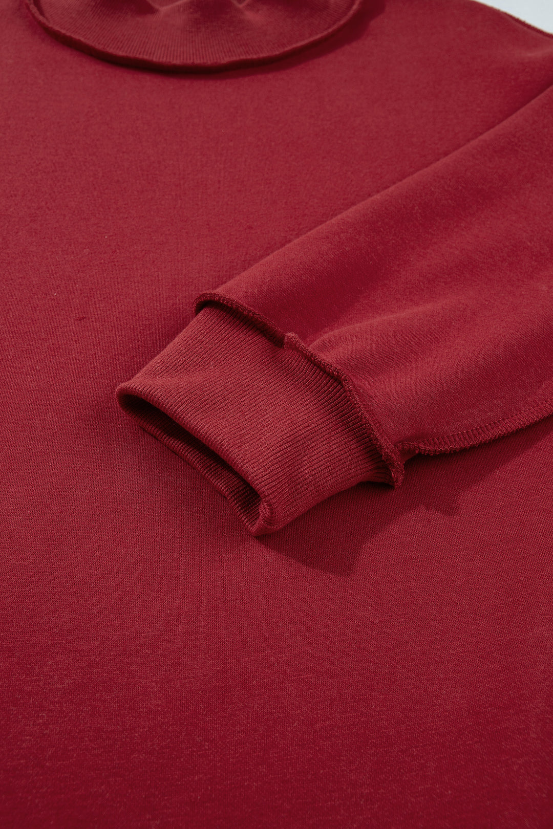 Carrot Oversize Drop Shoulder Reversible Mock Neck Sweatshirt