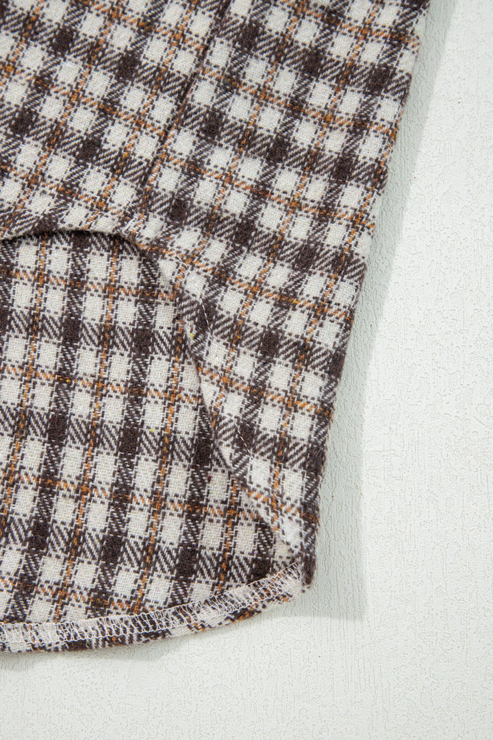 Ava Flap Patchwork Plaid Shacket