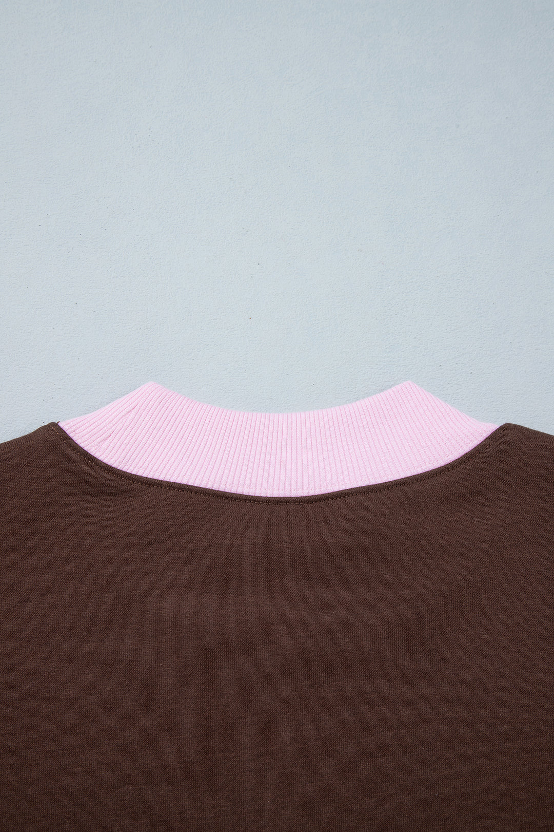 Pink Polka Dot Letter Graphic Colorblock Tunic Sweatshirt