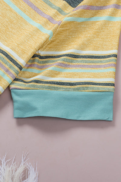 Multicolor Stripes Crew Neck T Shirt