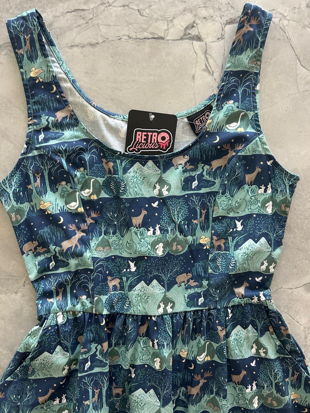 Wildlife Fit & Flare Dress - 4X only, 1 left!