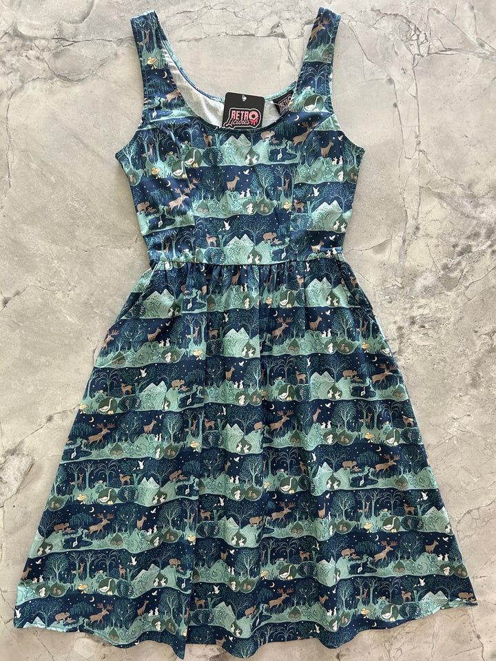Wildlife Fit & Flare Dress - 4X only, 1 left!