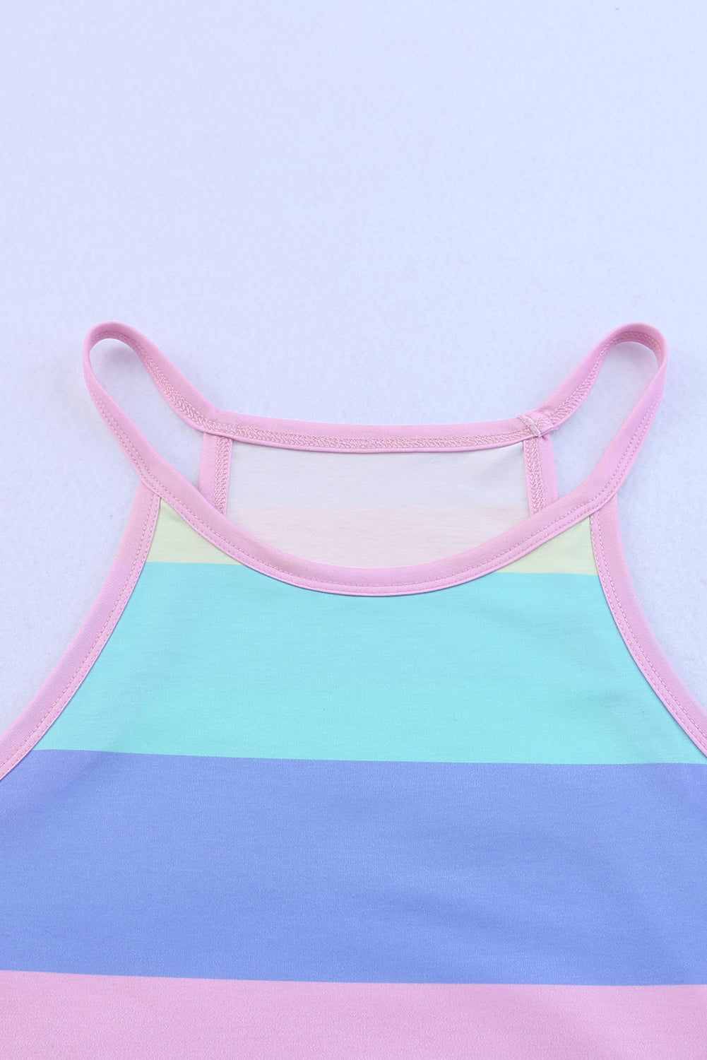 Multicolor Colorblock Knit Tank Top