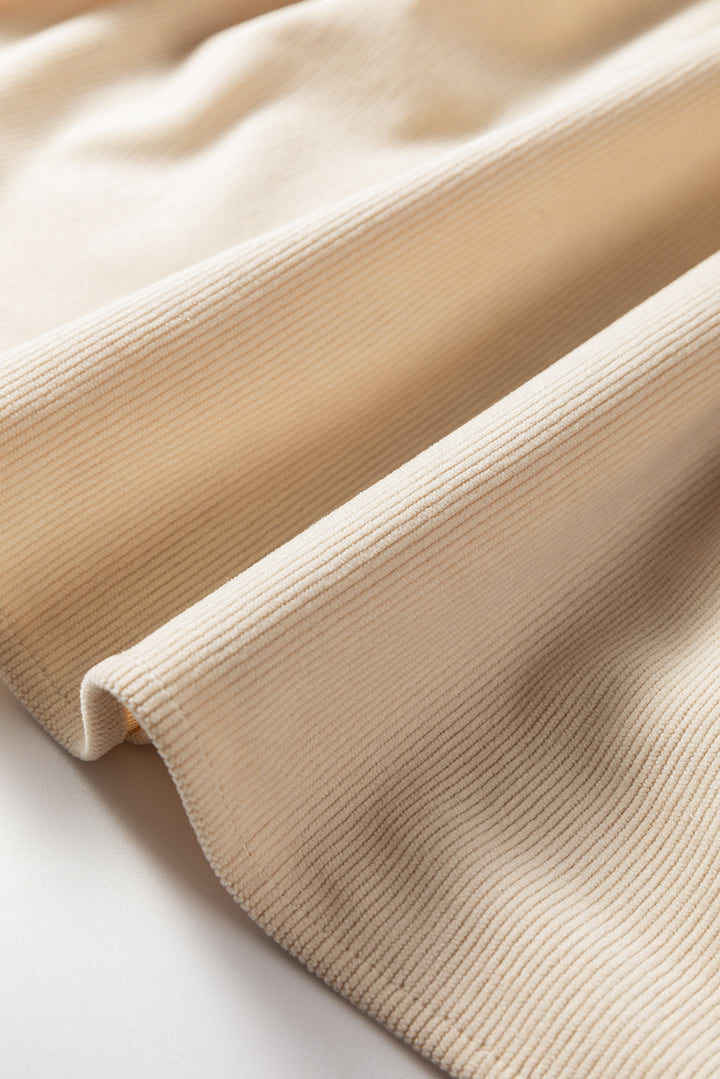 Parchment Notched Neck Scallop Detail Plus Size Mini Dress