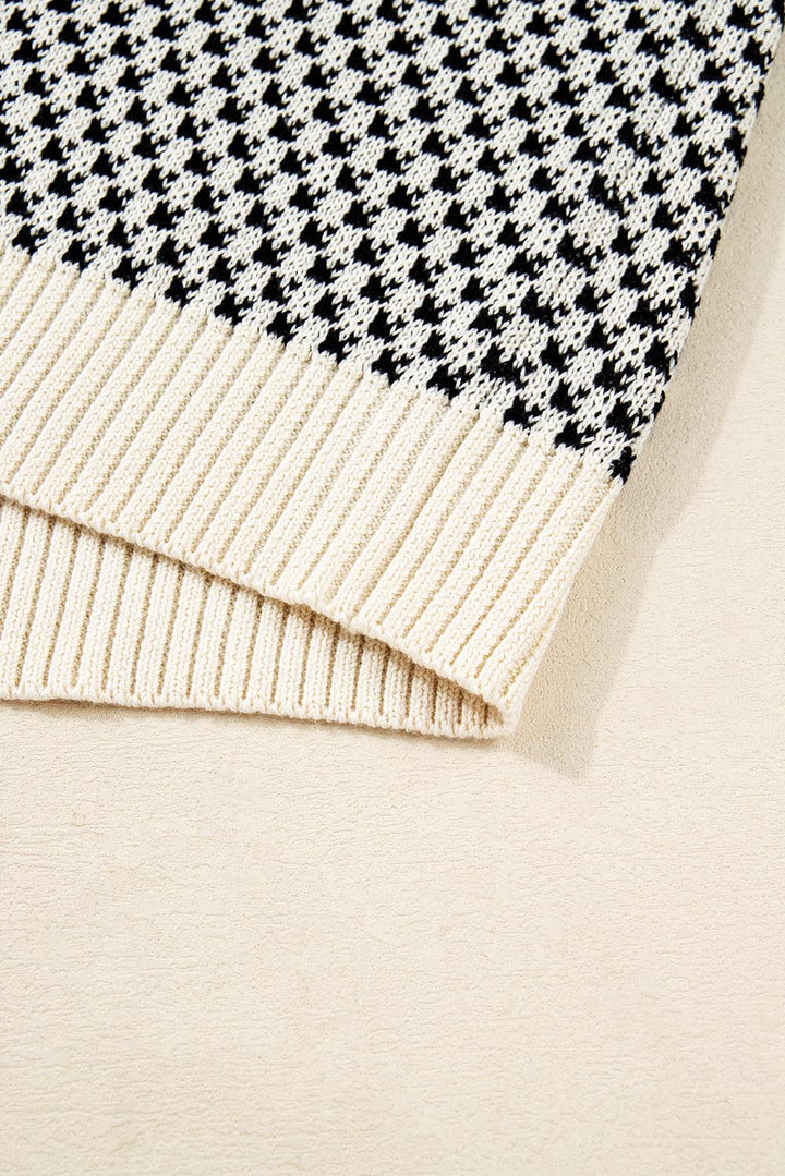 Kinley Pattern Lantern Sleeve Sweater