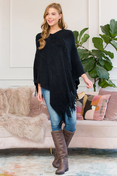 Asymmetric Fringe Poncho