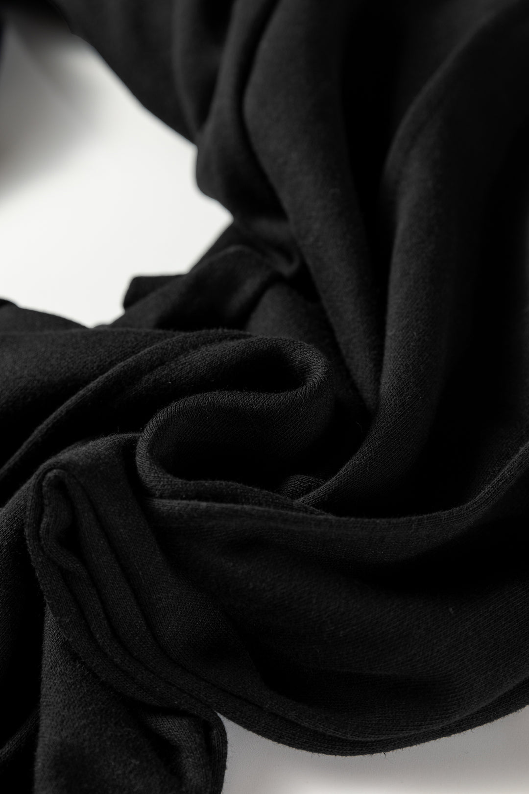 Black Seamed Drawstring High Waist Wide Leg Sweatpants