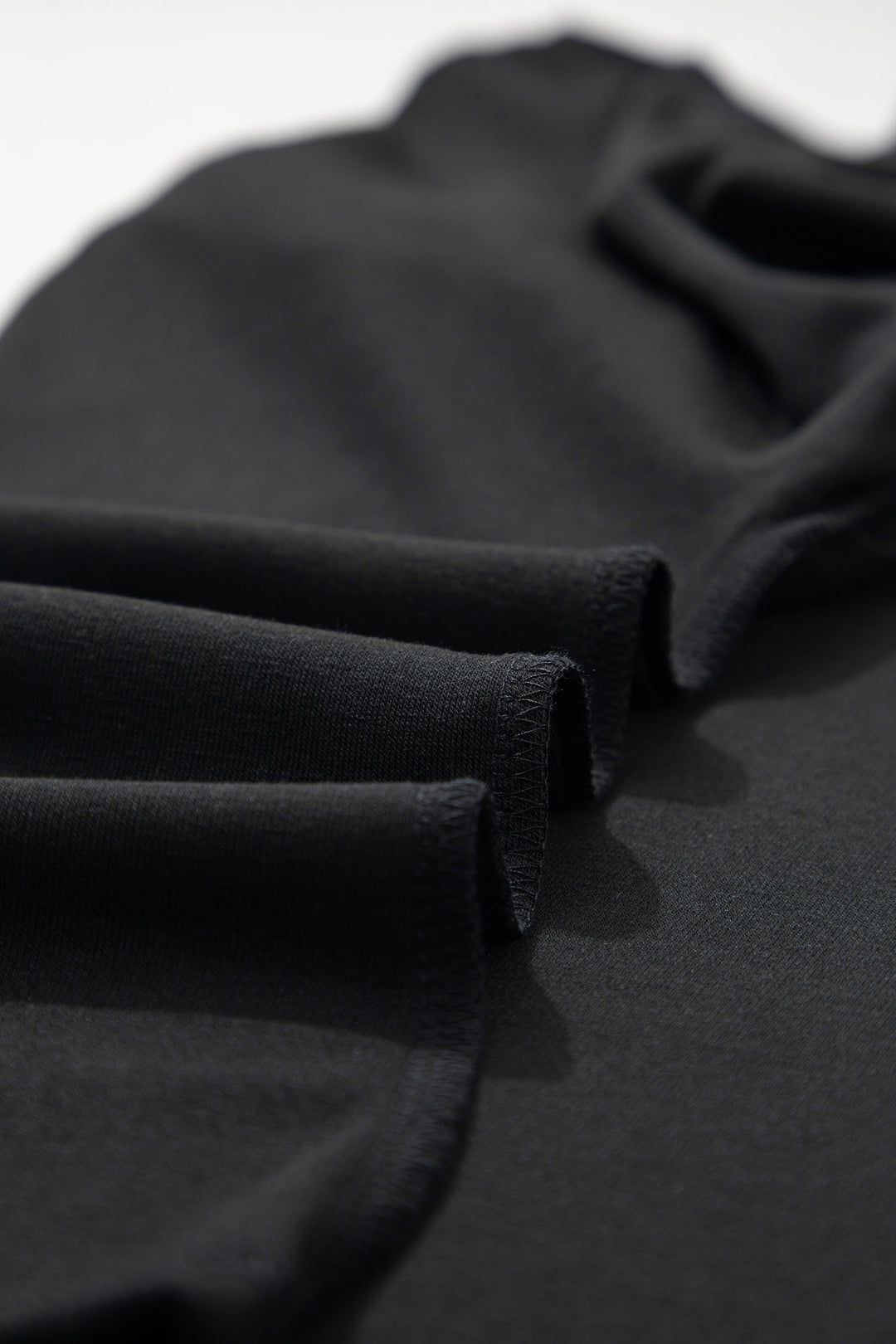 Black High Neck Long Sleeve Top