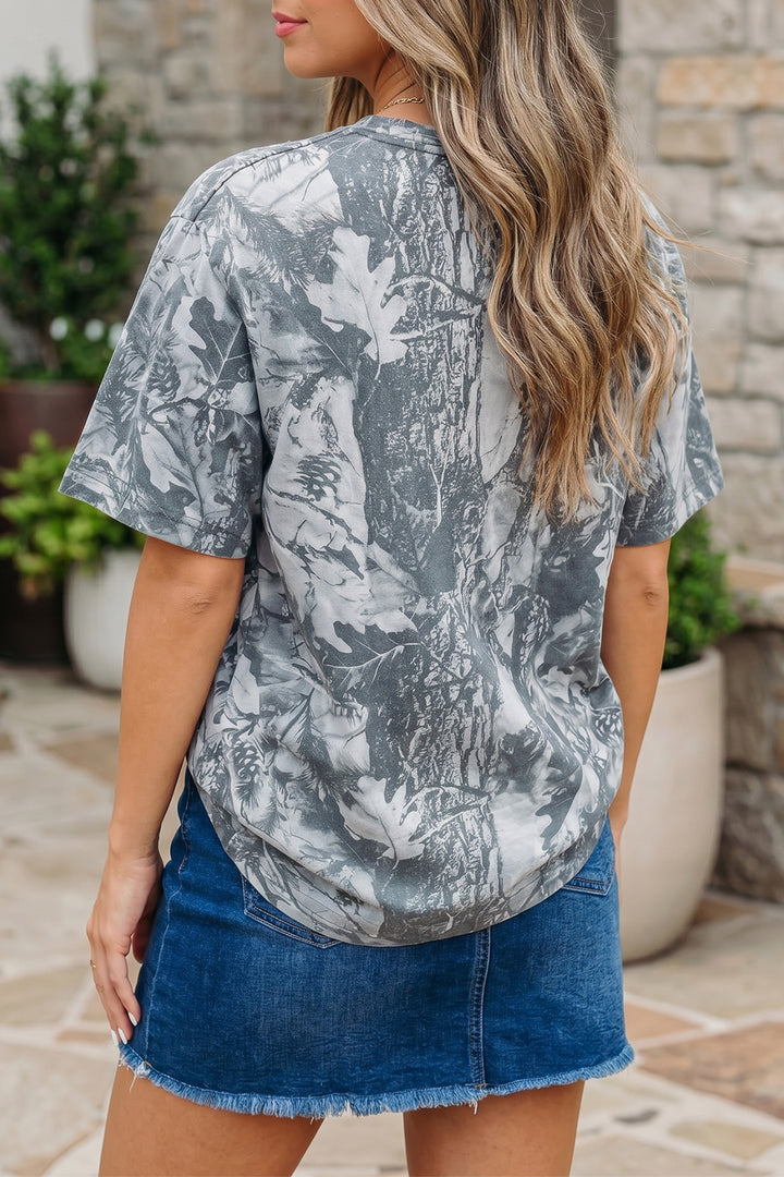 Beige Camo Woodland LOVE LIKE JESUS Casual Tee