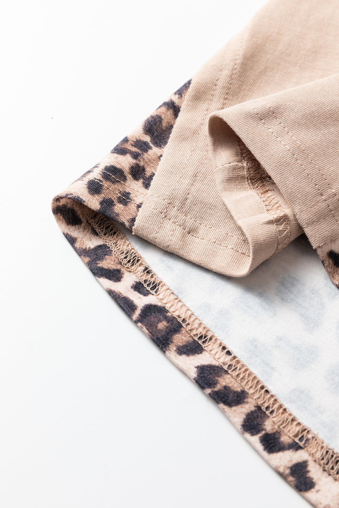 Straw Yellow Mineral Wash Leopard Patchwork Wide Leg Pants