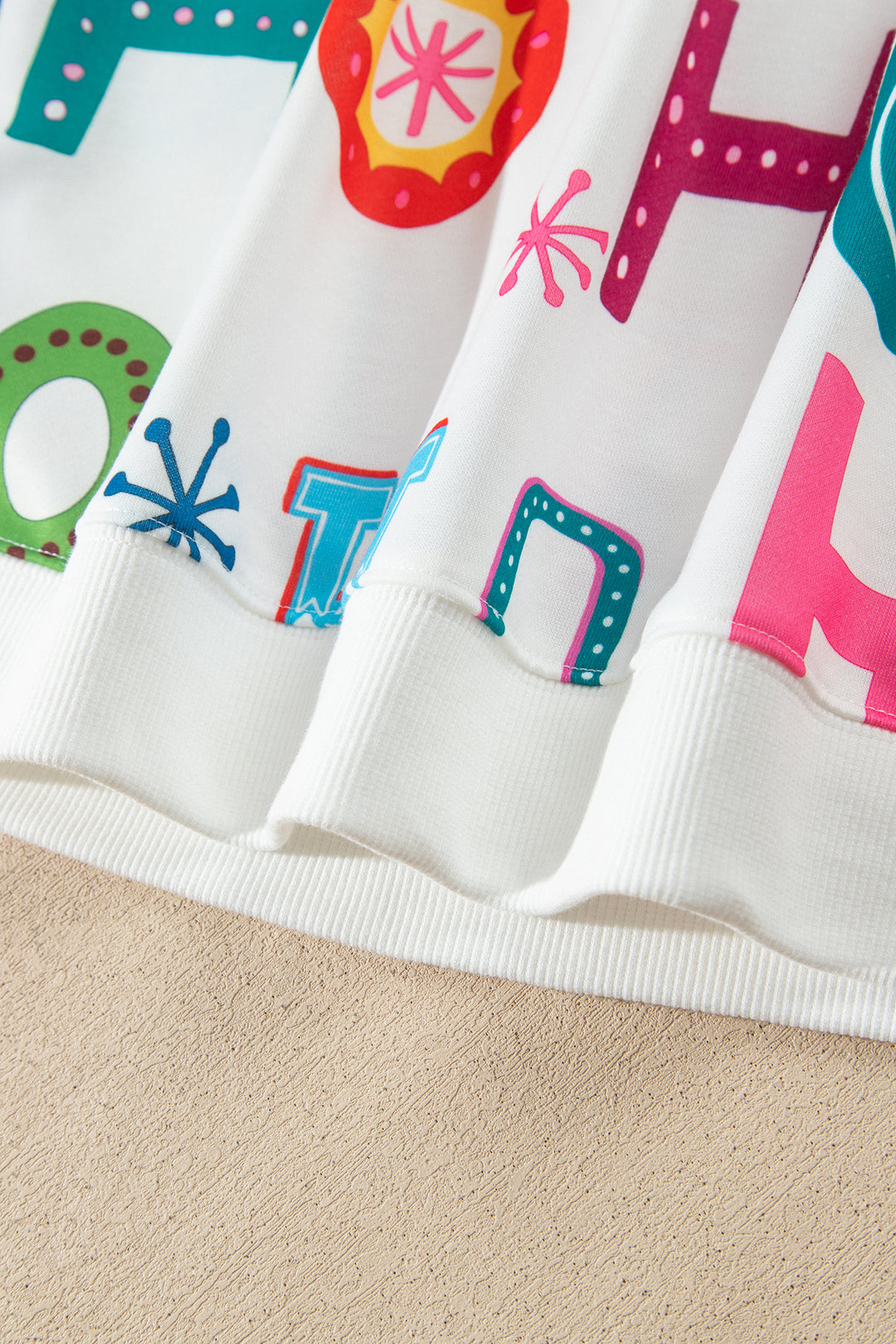 Multicolour Ho Ho Ho Print Long Sleeve Lounge Set