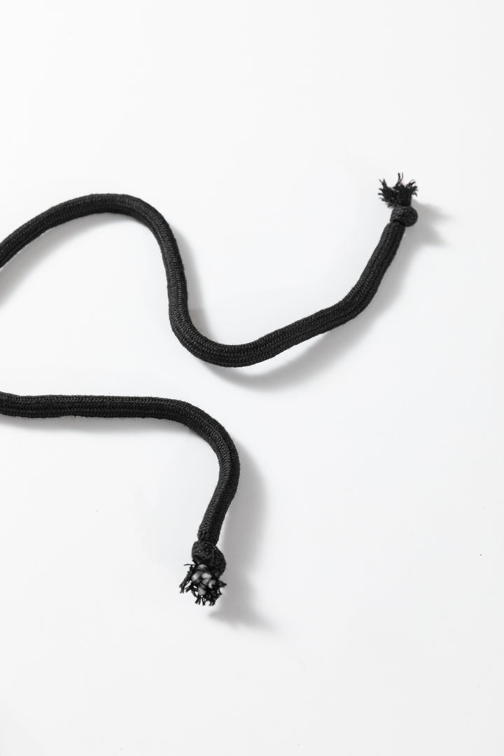 Black Ribbed Drawstring Active Jogger Pants