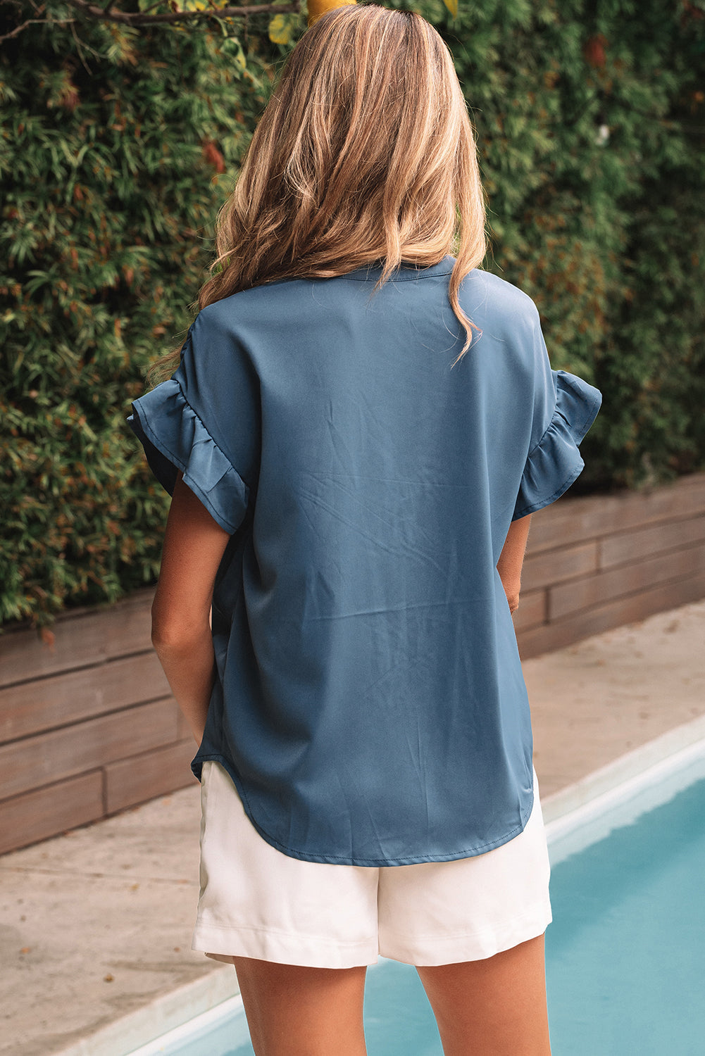 Briana Ruched Short Sleeve Shirt