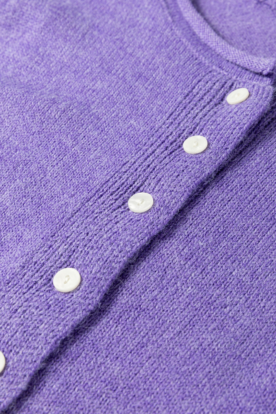Wisteria Solid Color Knit Button Drop Shoulder Sweater Cardigan