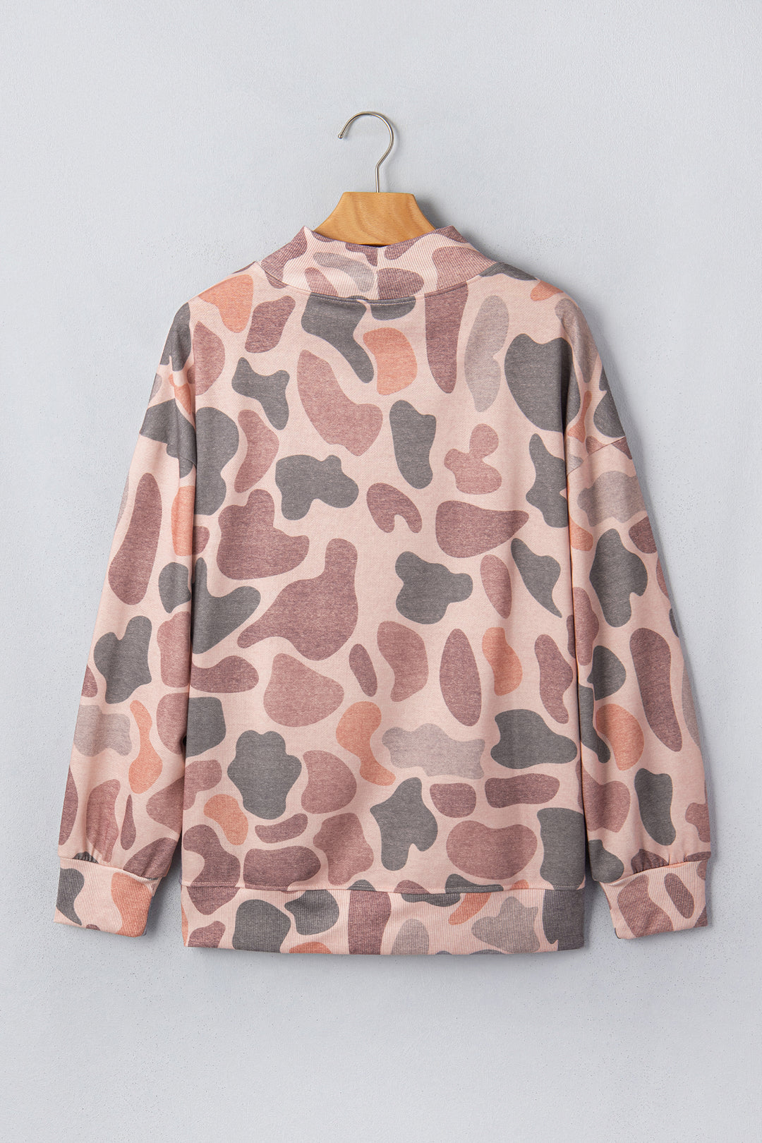 Multicolour Camouflage Western Style Pullover Sweatshirt