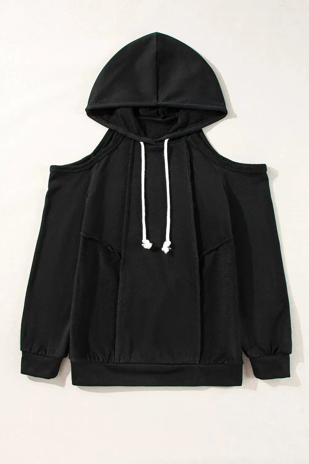 Cold Shoulder Long Sleeve Hoodie