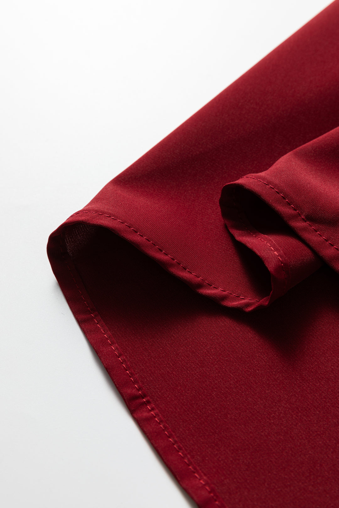 Red Dahlia Frilled Neck Ribbed Knit Patchwork Long Sleeve Mini Dress